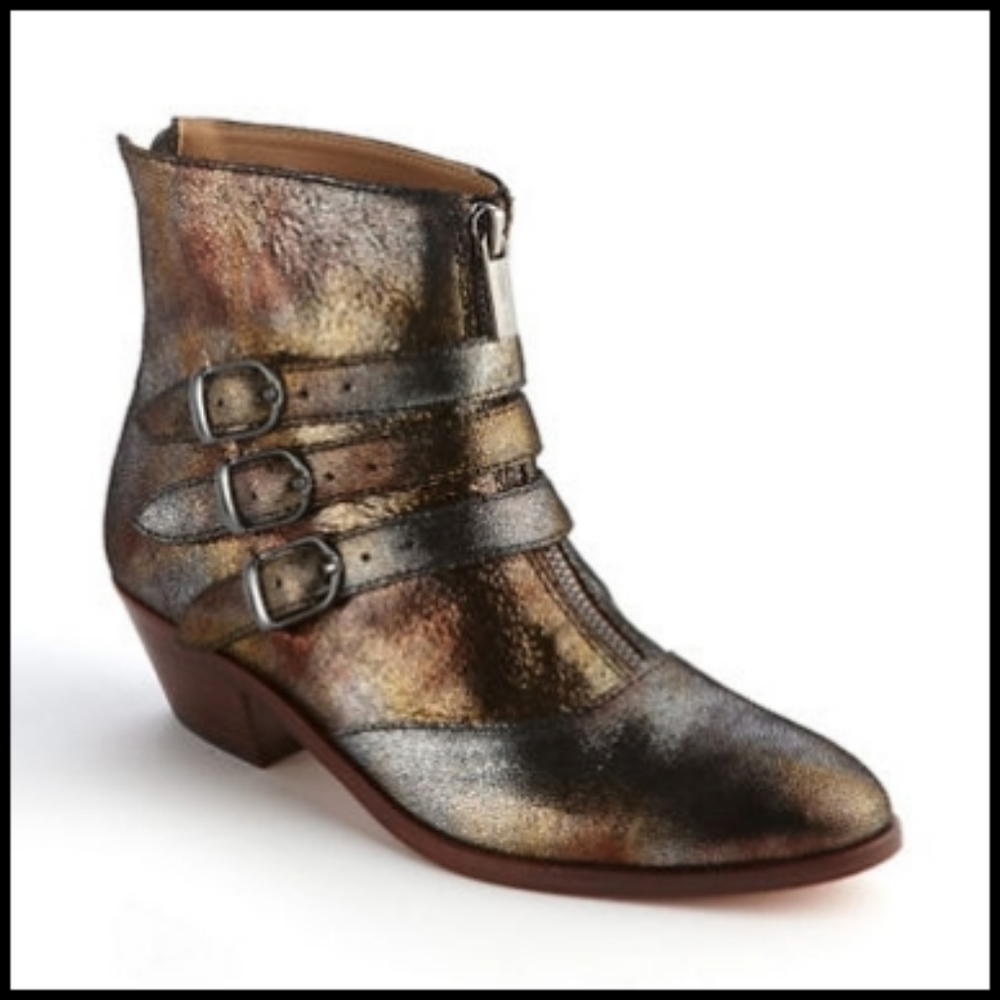 EUC Modern Vice Jasper Buckle Boot in Metallic Bronze